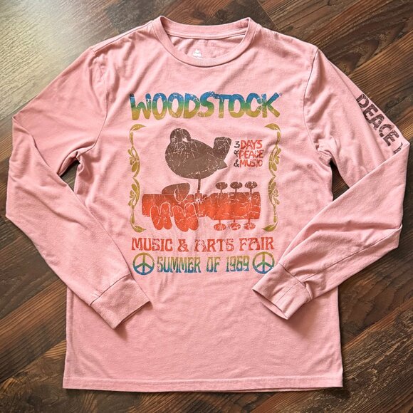 Woodstock Other - Woodstock Long-Sleeve T-Shirt - Pink - Unisex - Size S